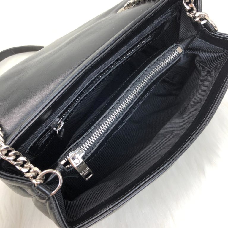 ysl saint laurent canta lou lou siyah silver 28x19
