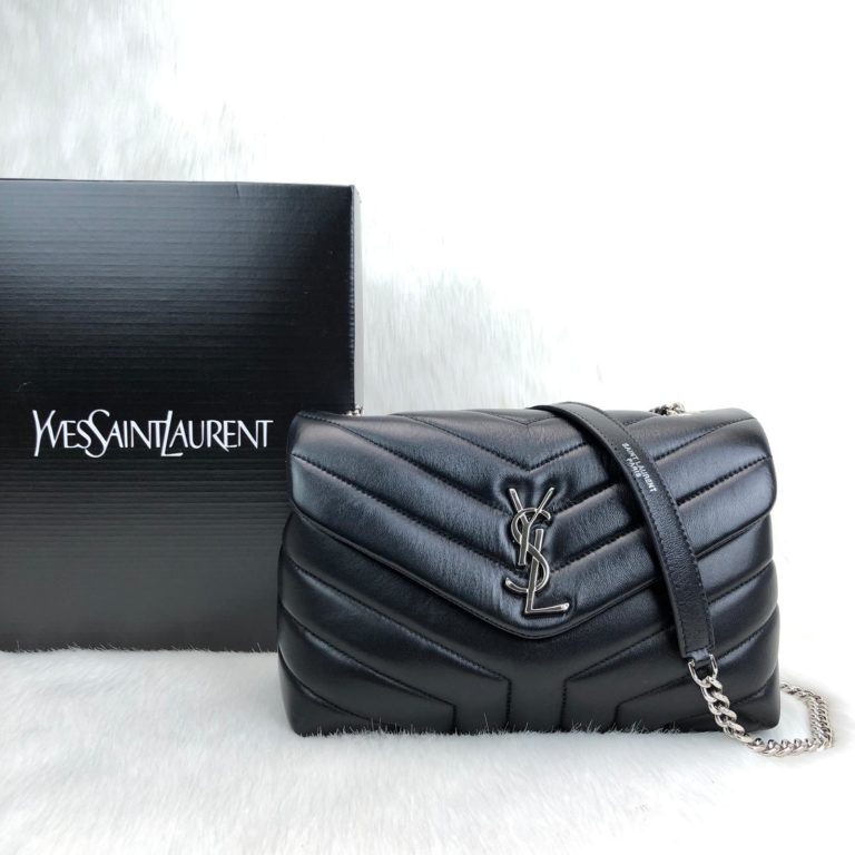 ysl saint laurent canta lou lou siyah silver 28x19
