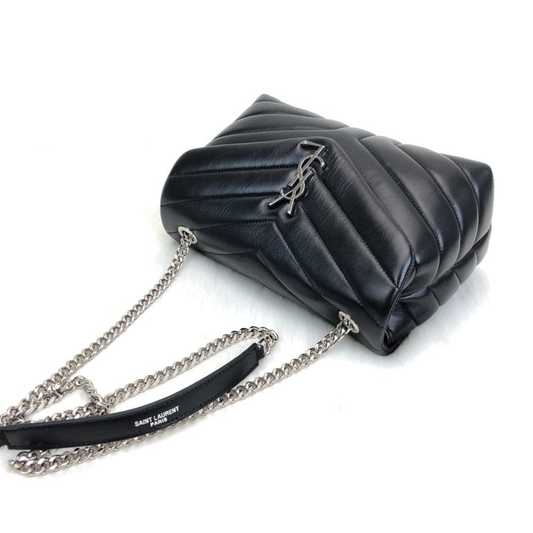 ysl saint laurent canta lou lou siyah silver 28x19