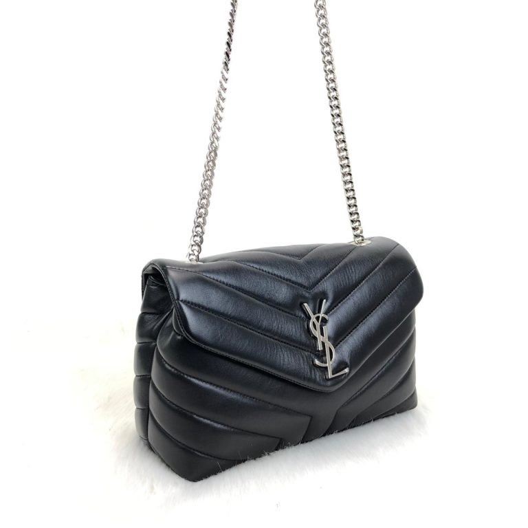 ysl saint laurent canta lou lou siyah silver 28x19