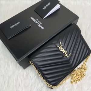ysl saint laurent canta quilted omuz cantasi gold siyah 23x15