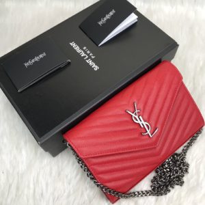 ysl saint laurent canta quilted omuz cantasi silver kirmizi 23x15