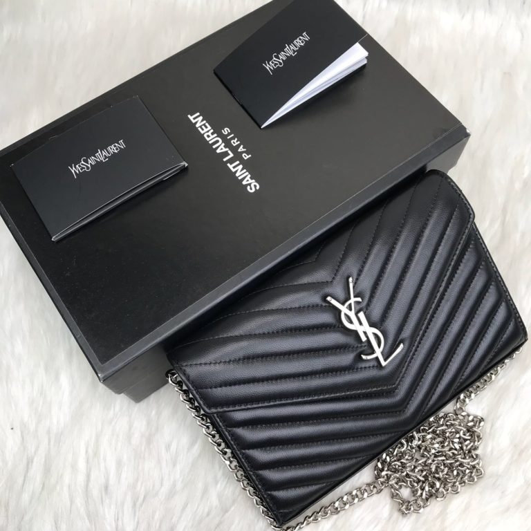 ysl saint laurent canta quilted omuz cantasi silver siyah 23x15