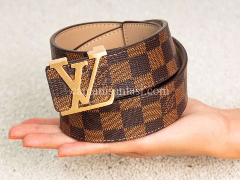 louis vuitton kemer damier kahve gold toka