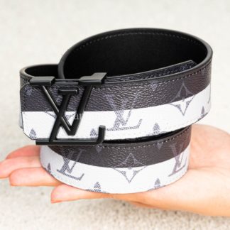 louis vuitton kemer monogram siyah beyaz siyah toka