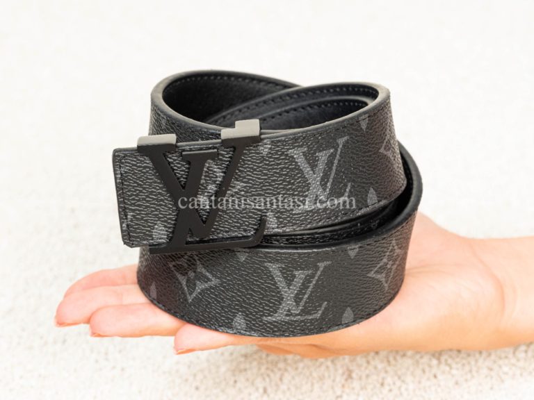 louis vuitton kemer siyah monogram desen siyah toka