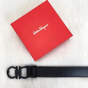 ferragamo kemer erkek siyah mat siyah toka