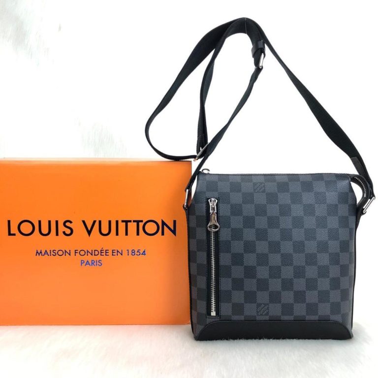 louis vuitton canta Massenger erkek postaci cantasi damier siyah 24.5x21