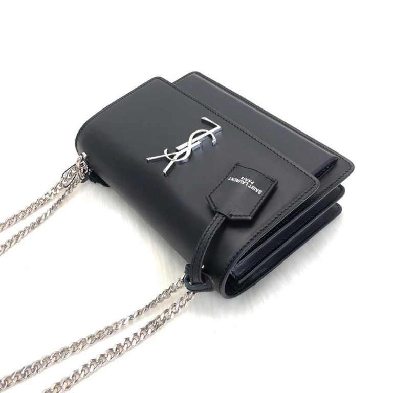 ysl saint laurent canta Sunset medium silver 22x16 cm