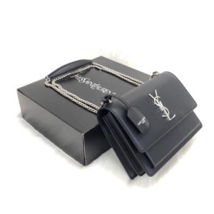 ysl saint laurent canta Sunset medium silver 22x16 cm