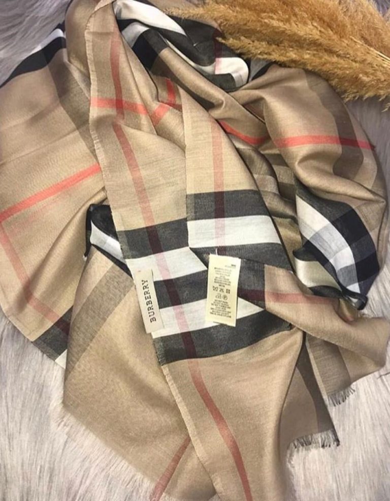 burberry sal ipek kasmir kahve 85x240