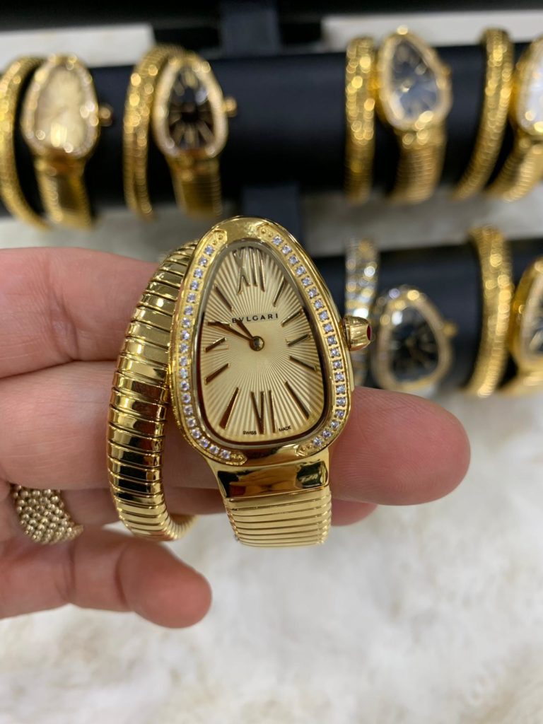 bvlgari saat gold tasli gold