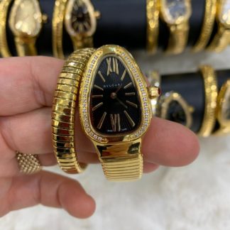 bvlgari saat gold tasli siyah