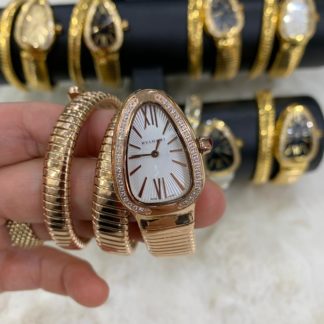 bvlgari saat rose gold beyaz tasli