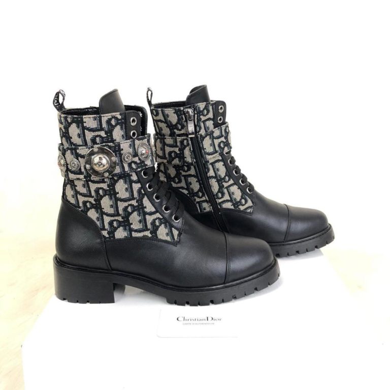 christian dior ayakkabi Oblique bot siyah