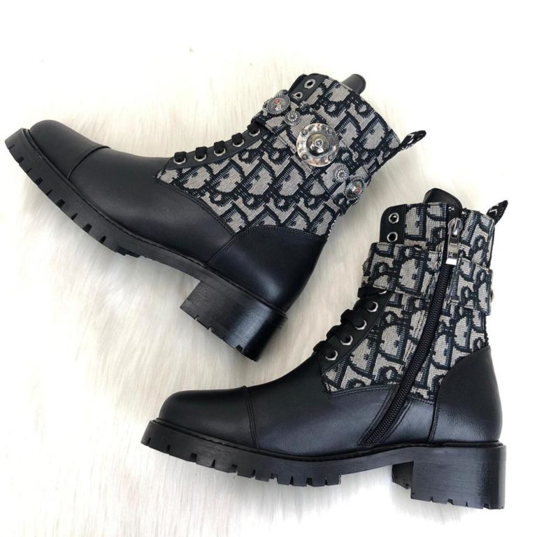 christian dior ayakkabi Oblique bot siyah