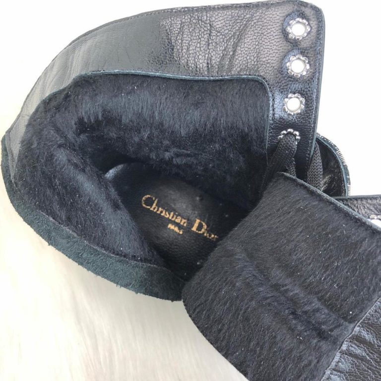 christian dior ayakkabi Oblique bot siyah