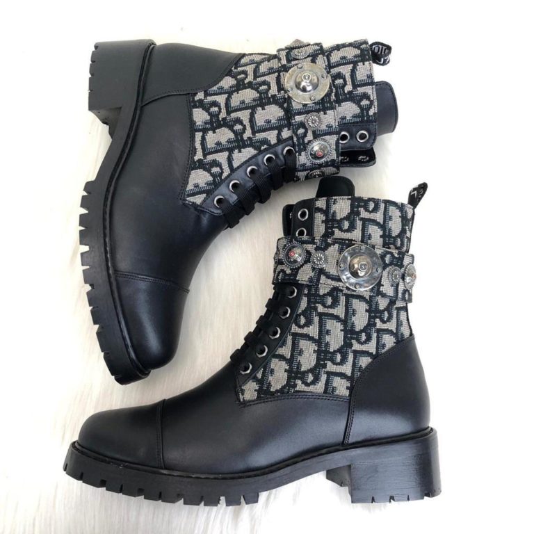 christian dior ayakkabi Oblique bot siyah