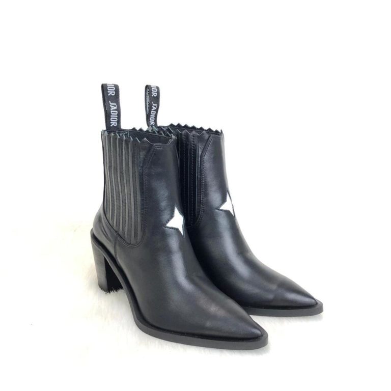 christian dior ayakkabi Star Ankle bot siyah topuk 6 cm