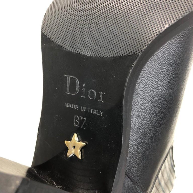 christian dior ayakkabi Star Ankle bot siyah topuk 6 cm