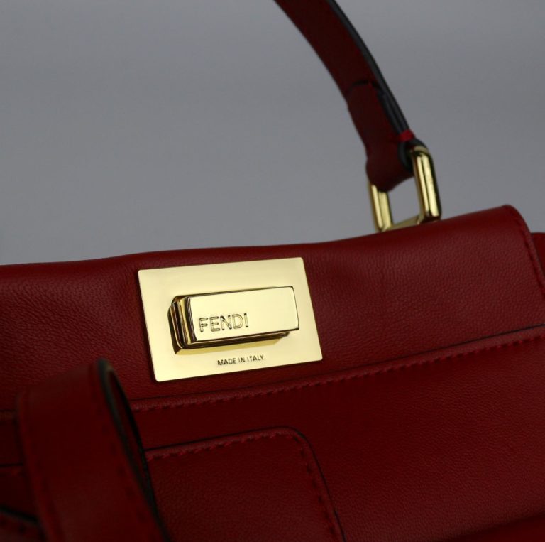 fendi canta peekaboo mini kirmizi ithal 23x18