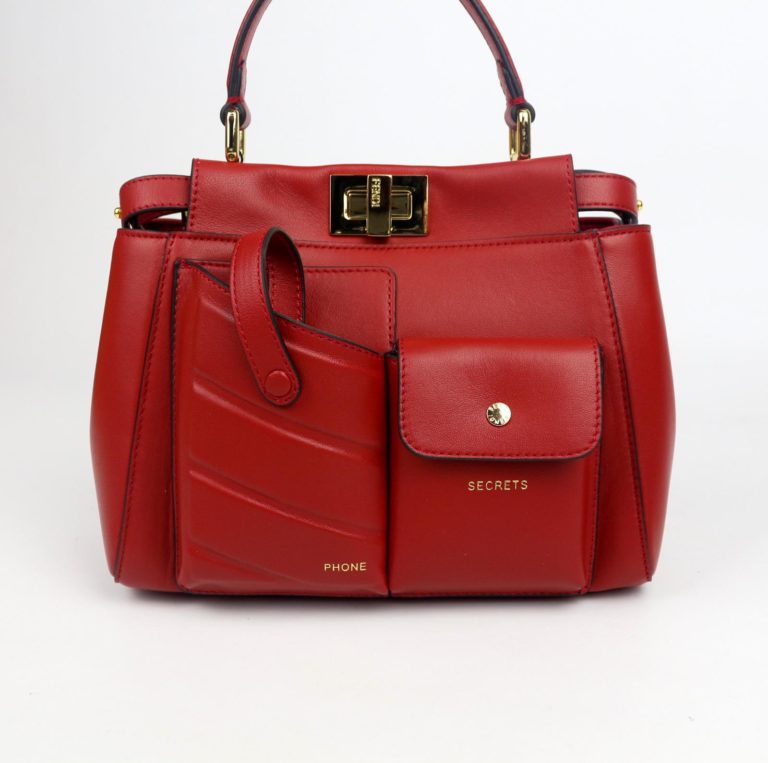 fendi canta peekaboo mini kirmizi ithal 23x18