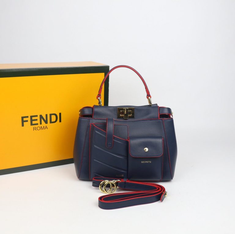 fendi canta peekaboo mini lacivert ithal 23x18