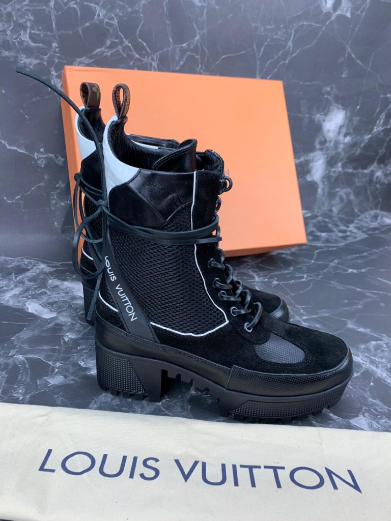 louis vuitton Ayakkabi siyah beyaz bot