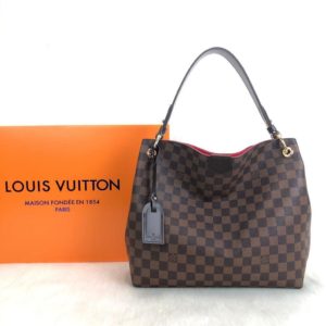 louis vuitton canta Graceful Pm damier kahve Simetrik kesim 30x30 cm
