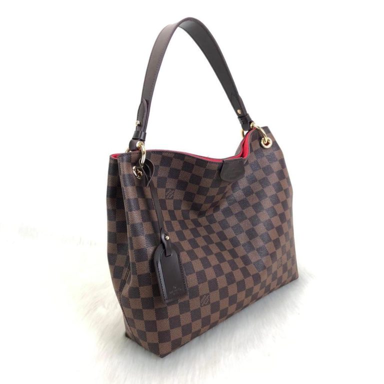louis vuitton canta Graceful Pm damier kahve Simetrik kesim 30x30 cm