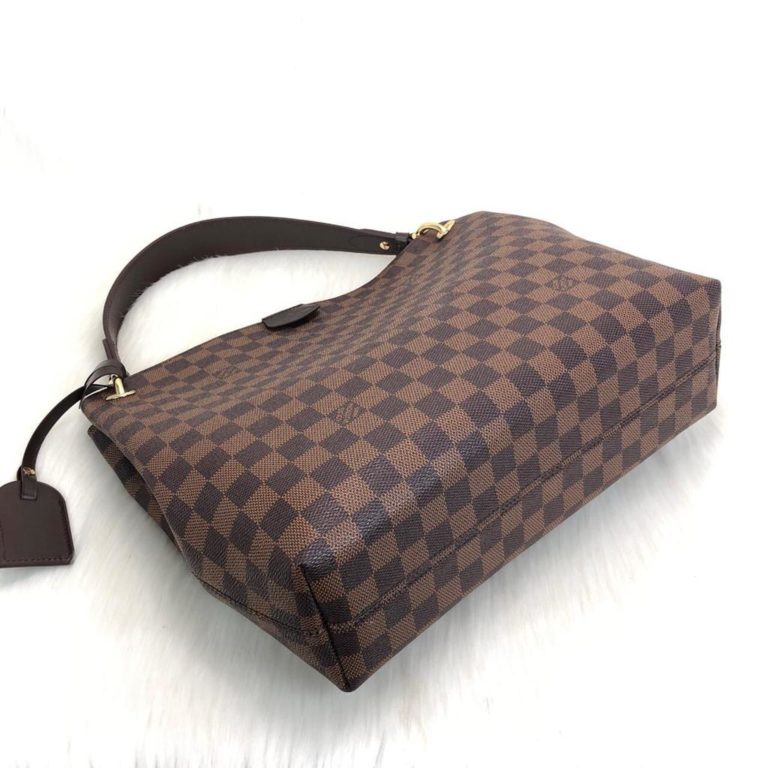 louis vuitton canta Graceful Pm damier kahve Simetrik kesim 30x30 cm