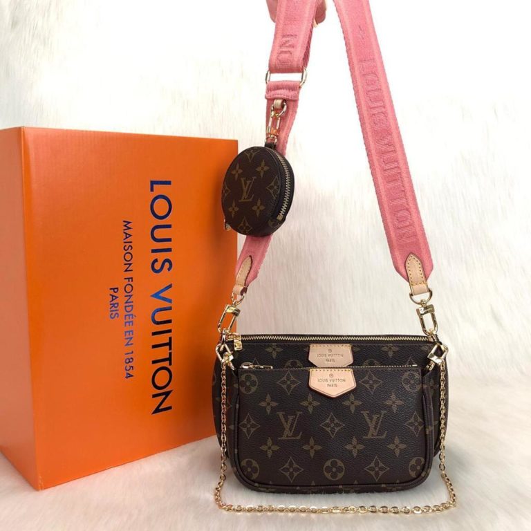 louis vuitton canta Multi Pochette monogram askili 2 canta 1 cuzdan 24x13 18x9