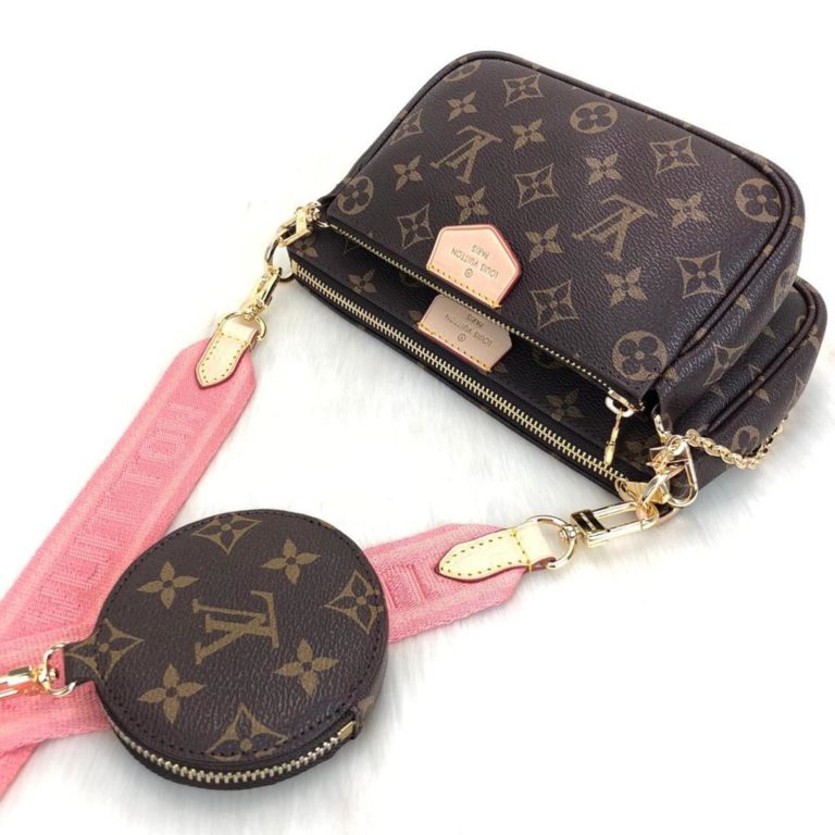 louis vuitton canta Multi Pochette monogram askili 2 canta 1 cuzdan 24x13 18x9