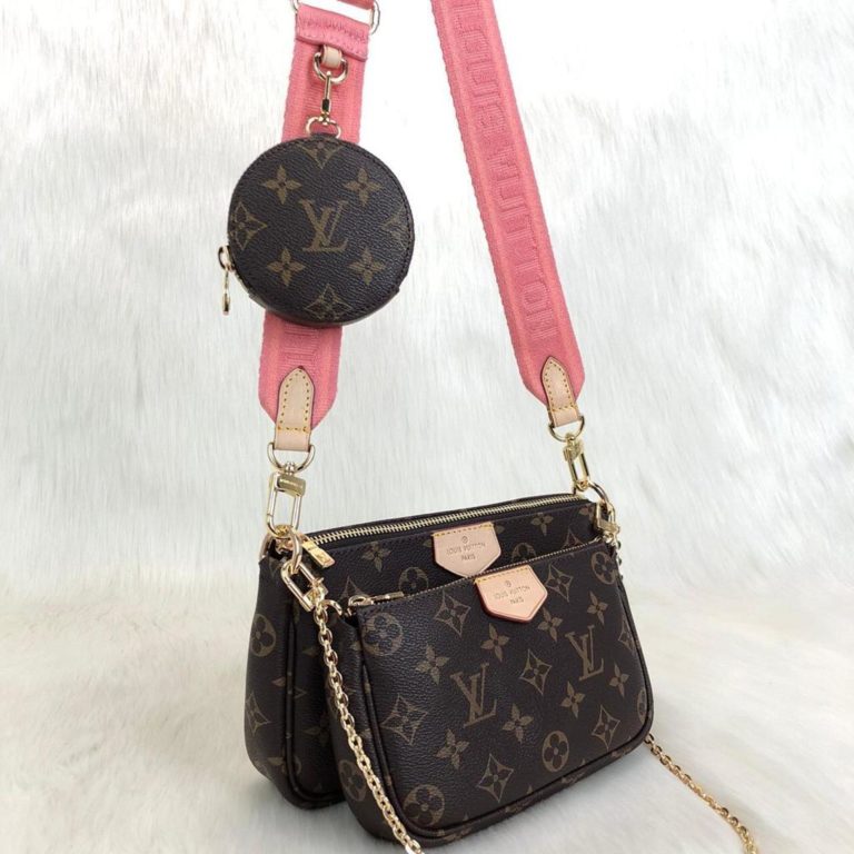 louis vuitton canta Multi Pochette monogram askili 2 canta 1 cuzdan 24x13 18x9
