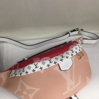 louis vuitton canta suni deri bumbag bel cantasi monogram cift tarafli pudra pembe kirmizi 37x14cm