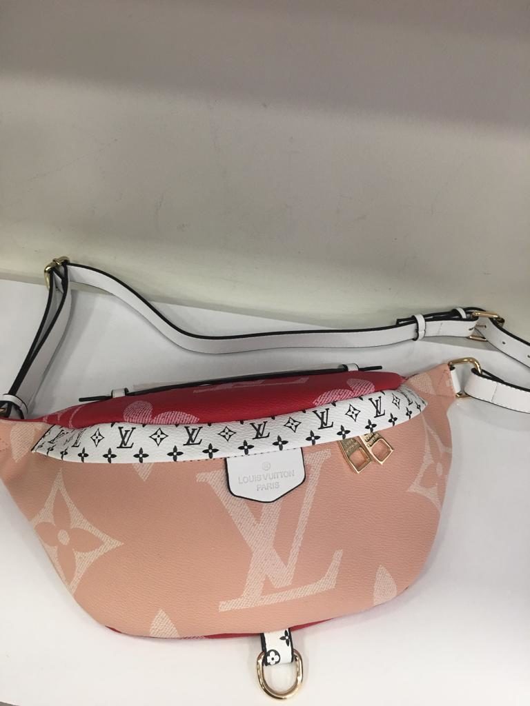 louis vuitton canta suni deri bumbag bel cantasi monogram cift tarafli pudra pembe kirmizi 37x14cm