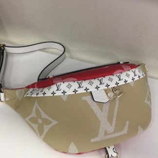 louis vuitton canta suni deri bumbag bel cantasi monogram cift tarafli vizon kirmizi 37x14cm
