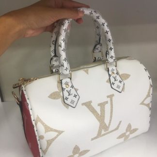 louis vuitton canta suni deri speedy monogram buyuk logo 30cm cift tarafli vizon beyaz