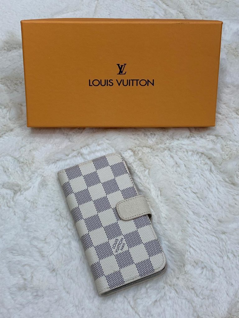 louis vuitton telefon kilifi kapakli beyaz damier