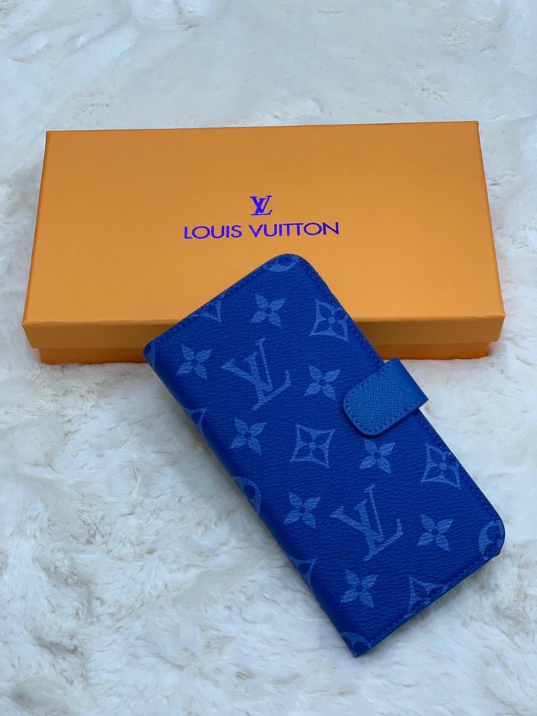 louis vuitton telefon kilifi kapakli mavi monogram
