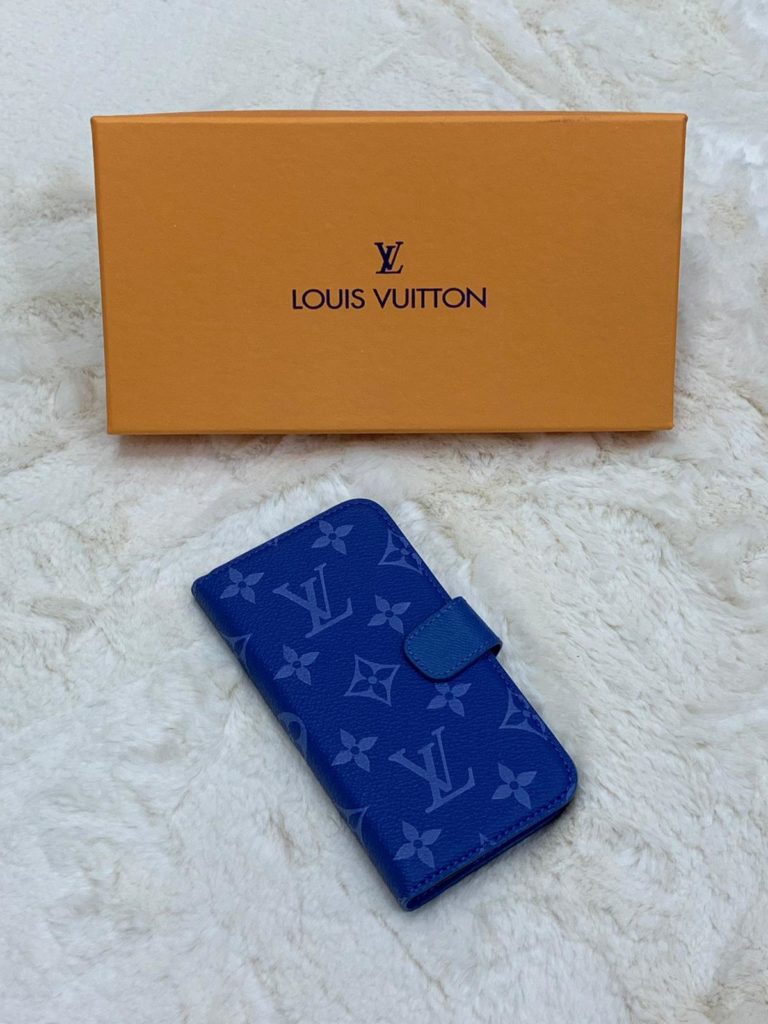louis vuitton telefon kilifi kapakli mavi monogram