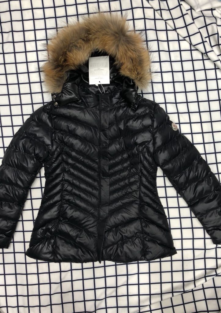 moncler mont mat siyah zigzag kapuson