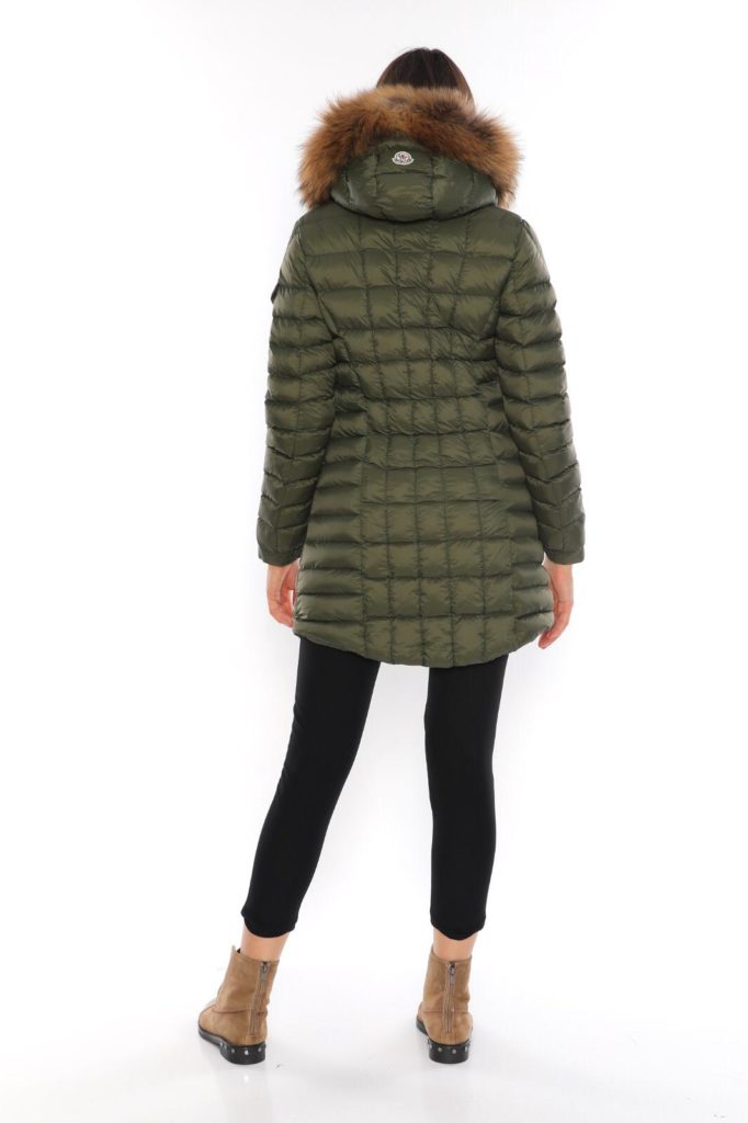 moncler mont uzun mat haki kare dikis