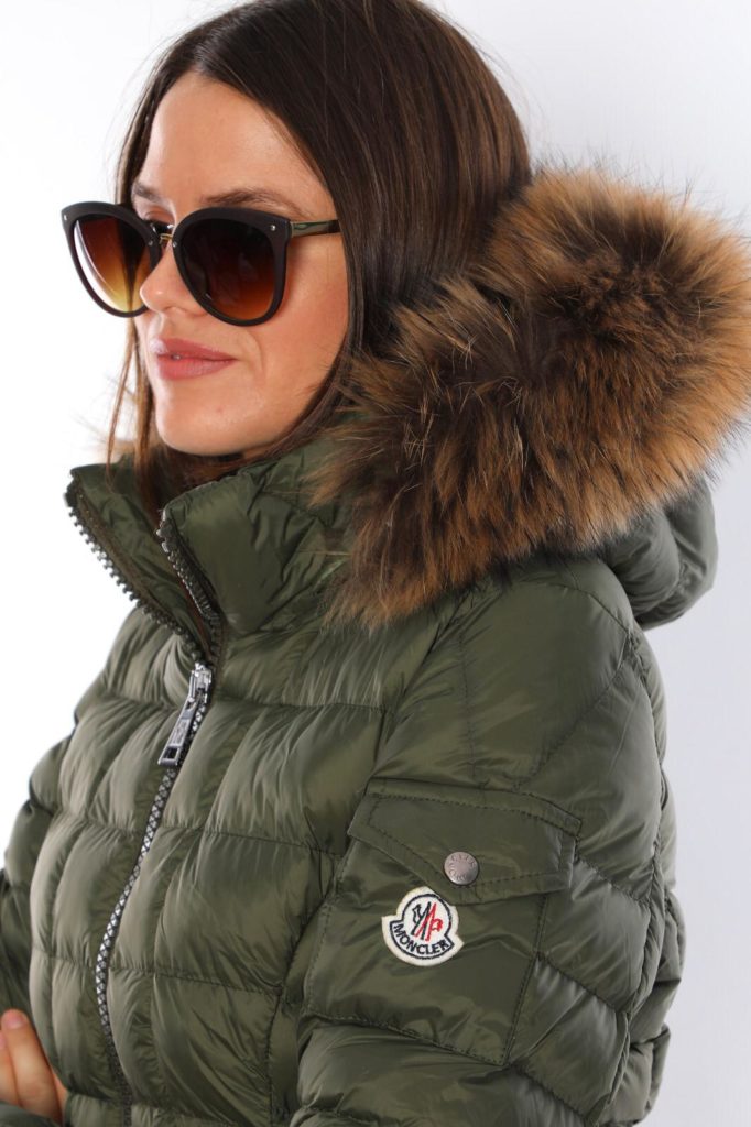 moncler mont uzun mat haki kare dikis