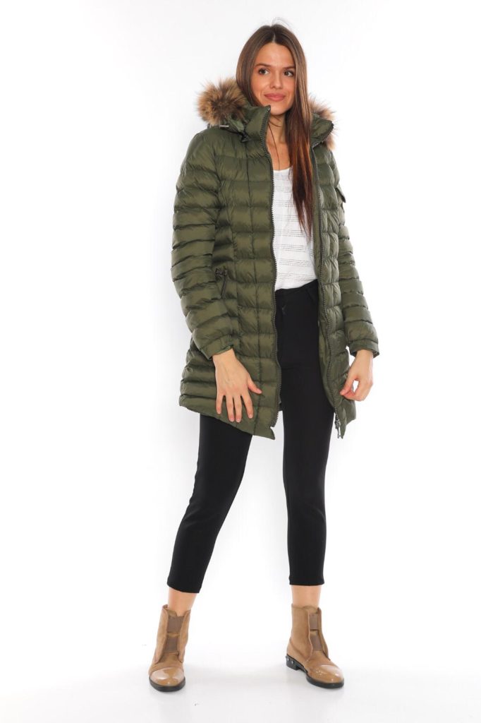 moncler mont uzun mat haki kare dikis