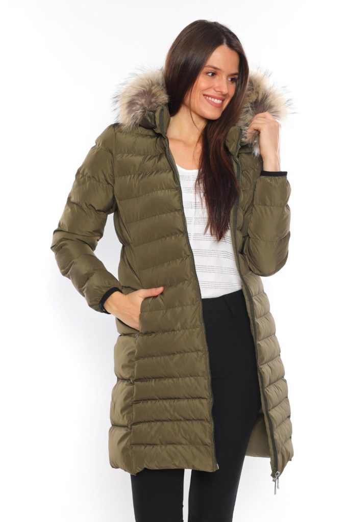 moncler mont uzun mat haki renk