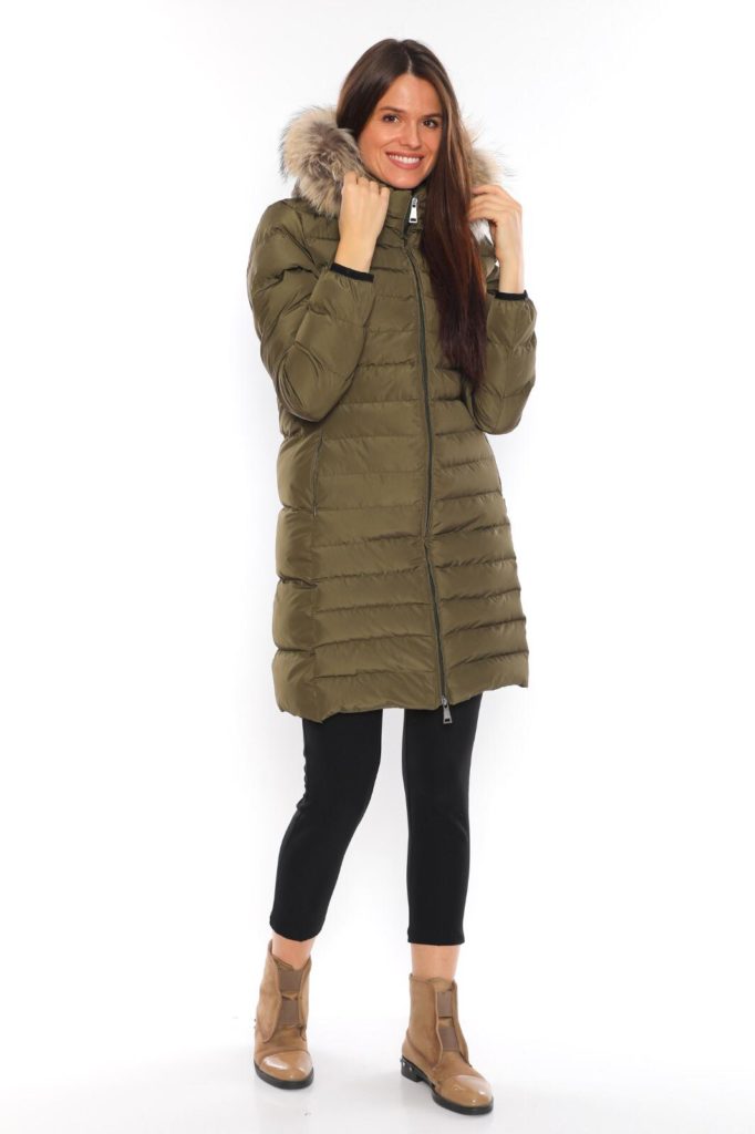 moncler mont uzun mat haki renk