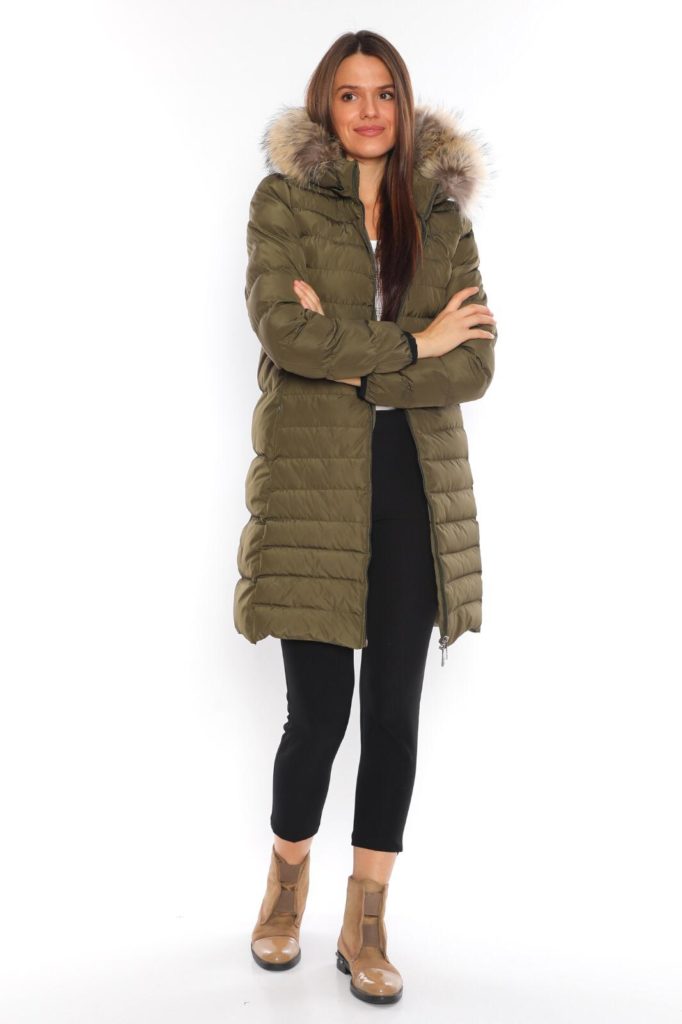 moncler mont uzun mat haki renk
