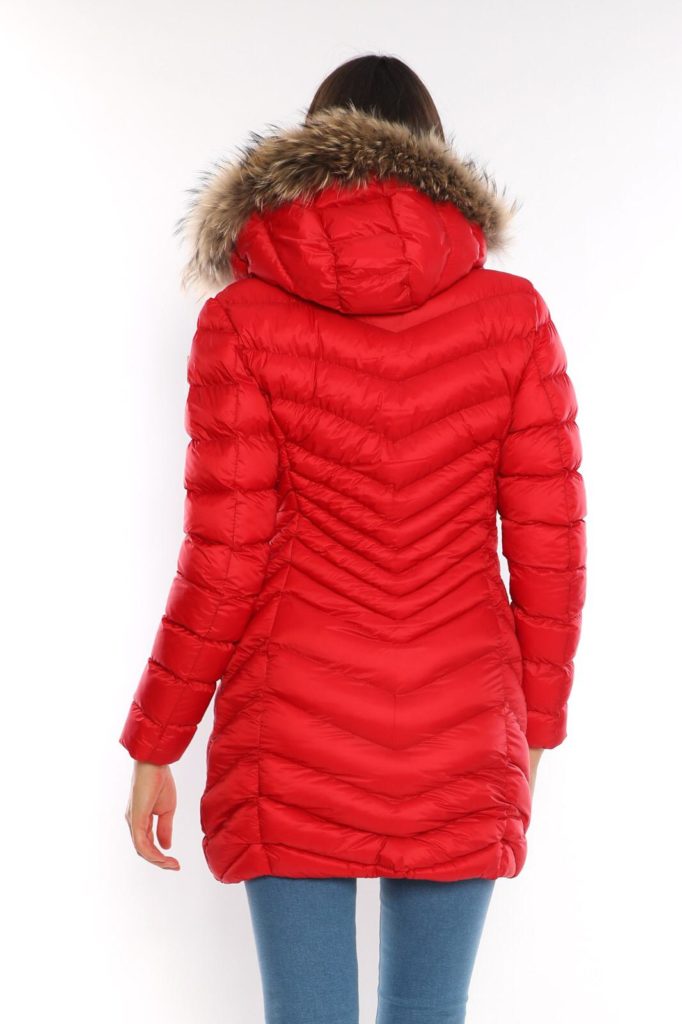 moncler mont uzun mat kirmizi oklu dikis