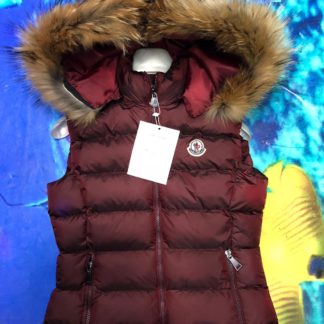 moncler yelek mat bordo kapusonlu
